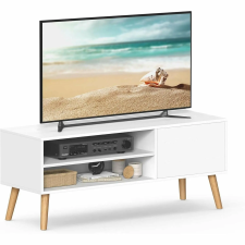 Vasagle TV-állvány, 120 cm széles TV-szekrény, fehér bútor