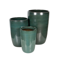 Vase Giant kerámia növénytartó szett mohazöld 42x63-65x100cm S3 kerti tárolás