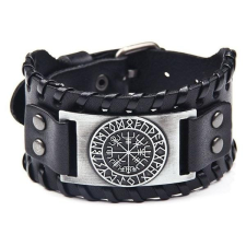  Vastag iránytűs viking bőr karkötő karkötő