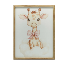  VÁSZON FESTÉS KIS ZSIRÁF FELHŐRE KERET NÉLKÜL 70x100 CM VÁSZON grafika, keretezett kép
