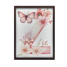 VÁSZON FESTÉS Z BETŰ VIRÁGAL KERET NÉLKÜL 50x70 CM PREMIUM VÁSZON grafika, keretezett kép