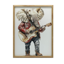  VÁSZON FESTMÉNY ELEFÁNT MELODY PREMIUM VÁSZON KERET NÉLKÜL 30X40 grafika, keretezett kép