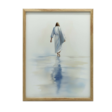  VÁSZON FESTMÉNY JÉZUS SÉT A VÍZEN 70x100 CM KERET NÉLKÜL grafika, keretezett kép