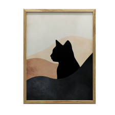 VÁSZON FESTMÉNY KERET NÉLKÜLI FALI CAT DOMBOKHOZ 70x100 CM grafika, keretezett kép