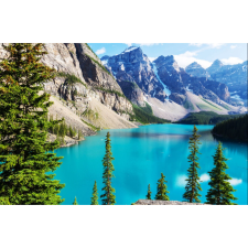  Vászon festmény, MÉDIA, Kék tó, 105 x 70 cm grafika, keretezett kép