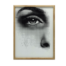 VÁSZON KÉP A FALI STÍLUSOS SZEMHEZ KERET NÉLKÜL 30x40 CM grafika, keretezett kép