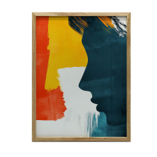 VÁSZON KÉP FALBA PEACE PROFILHOZ FEKETE KERET 30x40 grafika, keretezett kép
