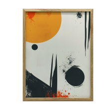 VÁSZON KÉP FALKOZMIKUS FORMÁHOZ KERETTEL 50x70 CM grafika, keretezett kép