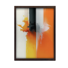 VÁSZON KÉP NARANCS EXPRESSION FALHOZ 50x70 CM FEKETE KERET grafika, keretezett kép