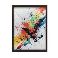 VÁSZON KÉP SZÍNROBBANÁS FALRA 40x50 CM KERET NÉLKÜL grafika, keretezett kép