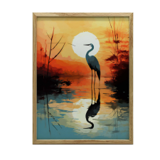 VÁSZON KÉP TÁJ VÁSZON PREMIUM KERET NÉLKÜL 50x70 CM grafika, keretezett kép