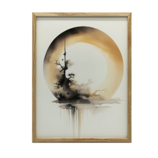  VÁSZON KÉP ZEN KÖR VÁSZON PREMIUM KERET NÉLKÜL 70x100 CM grafika, keretezett kép