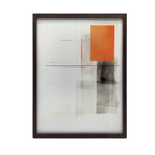 VÁSZONFESTÉS FORMÁK FALJÁTSZÁSÁRA SZÜRKE NARANCS 30X40 CM grafika, keretezett kép