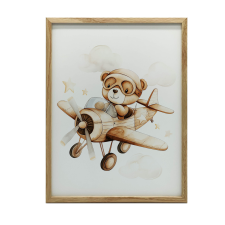  VÁSZONFESTÉS REPÜLŐ MEDVE KERET NÉLKÜL 70x100 CM PREMIUM VÁSZON grafika, keretezett kép
