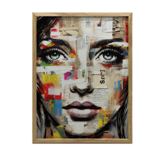  VÁSZONFESTÉS SZÍNES MŰVÉSZETI FALARCHOZ 50x70 CM KERET NÉLKÜL grafika, keretezett kép