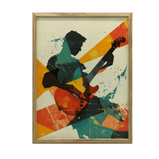  VÁSZONFESTÉS ZENEI SZENEDÉLY A FALHOZ PREMIUM VÁSZON KERET NÉLKÜL 50x70 CM grafika, keretezett kép