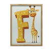  VÁSZONFESTÉS ZSIRÁF ÉS F BETŰ KERET NÉLKÜL PREMIUM VÁSZON 50x70