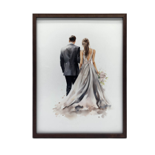  VÁSZONFESTMÉNY A SZERELEM FELÉ HAJTÓ FALHOZ KERET NÉLKÜL 50x70 CM grafika, keretezett kép