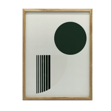  VÁSZONFESTMÉNY ABSZTRAKT ZÖLD KÖR FEHÉR HÁTTÉRA 50x70 CM grafika, keretezett kép