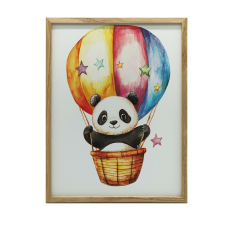  VÁSZONFESTMÉNY ARNYOS PANDA KOSÁRBAN KERET NÉLKÜLI 70X100 CM VÁSZON grafika, keretezett kép