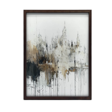 VÁSZONFESTMÉNY FALGÓTIKUS TÁJRA KERET NÉLKÜL 70x100 CM grafika, keretezett kép