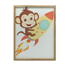  VÁSZONFESTMÉNY MAJOM KERET NÉLKÜLI TÉRBEN PREMIUM VÁSZON 70x100 CM grafika, keretezett kép