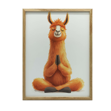  VÁSZONFESTMÉNY MEDITÁLÓ LAMA 50x70 CM KERET NÉLKÜL PREMIUM VÁSZON grafika, keretezett kép