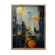 VÁSZONFESTMÉNY VÁROSI LÁTÁS ÁLMOKRA KERET NÉLKÜL 50x70 CM grafika, keretezett kép