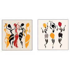  Vászonkép, 2 db-os készlet, MEDIA, africa5, 70 x 70 cm grafika, keretezett kép