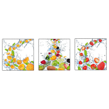  Vászonkép, 3 db-os készlet, MEDIA, Absztrakt1, 50 x 50 cm grafika, keretezett kép