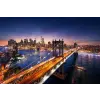  Vászonkép Brooklyn Bridge, Manhattan, naplemente, 105 x 70 cm