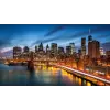  Vászonkép Manhattan, híd, alkonyat, 105 x 70 cm
