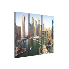 Vászonkép szett 3 darabos Dubai jachtkikötő tapéta, díszléc és más dekoráció