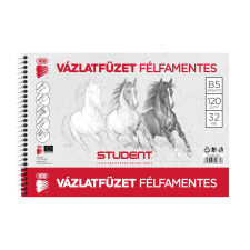  Vázlatfüzet B5 120g. félfamentes Student füzet