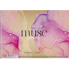 Vázlatfüzet, spirál, A4, 150 g, 30 lap, SHKOLYARYK "Drawing Muse" füzet