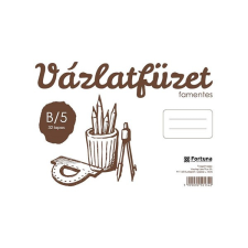  Vázlatfüzet spirálozott FORTUNA B/5 32 lapos famentes füzet