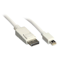 VCOM CG681-1.8 Mini Display port 1.2V - Display port 1.2V Kábel 1.8m Fehér kábel és adapter