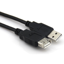 VCOM CU-202-B-1.8 Premium USB 2.0 hosszabbító kábel 1.8m - Fekete kábel és adapter