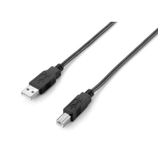 VCOM Premium USB 2.0 A-B Nyomtató Printer kábel 1.8m - Fekete kábel és adapter
