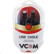 VCOM USB 2.0 hosszabbító kábel, 1.8m, fekete (A/A)  (CU-202-B-1.8) (CU-202-B-1.8) kábel és adapter