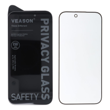 Veason 6D Pro Veason Privacy Glass edzett üveg fekete szegéllyel iPhone 16 Plus mobiltelefon kellék