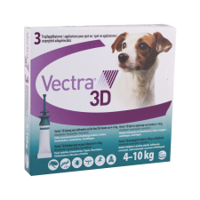Vectra 3D rácsepegtető oldat kistestű kutyáknak S (4-10kg) 3x élősködő elleni készítmény kutyáknak