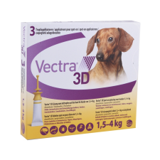 Vectra 3D rácsepegtető oldat minitestű kutyáknak XS (1,5-4kg) 3x élősködő elleni készítmény kutyáknak
