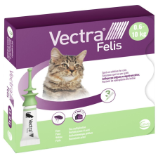  Vectra Felis Spot-On Rácsepegtető oldat macskáknak 0,6-10kg 3x élősködő elleni készítmény macskáknak