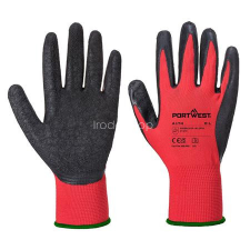 . Védőkesztyű, latex, L méret &quot;Flex Grip&quot;, piros-fekete védőkesztyű