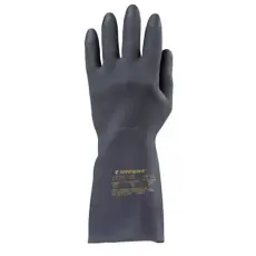 . Védőkesztyű, neoprén, vegyszerálló, érdesített, kesztyű, 7/S méret, fekete