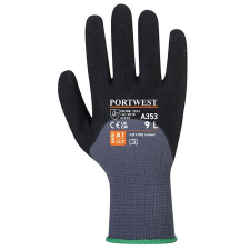  . Védőkesztyű, nylon, nitrilhab, XL méret &quot;DermiFlex Ultra Plus&quot;, szürke-fekete védőkesztyű