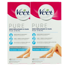 Veet Pure Hideggyanta szalagok érzékeny bőrre 2x40db szőrtelenítés