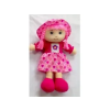 Vega Toys : Rózsaszínű ruhás rongybaba, 40 cm - Baba