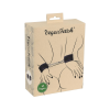 Vegan Fetish - csukló bilincs rövid lánccal (fekete)